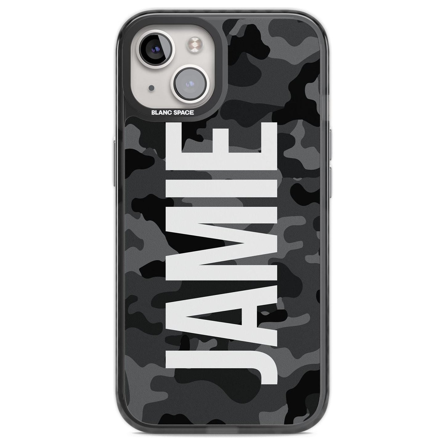 Personalised Black Camo Name Vertical