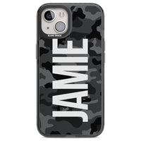 Personalised Black Camo Name Vertical