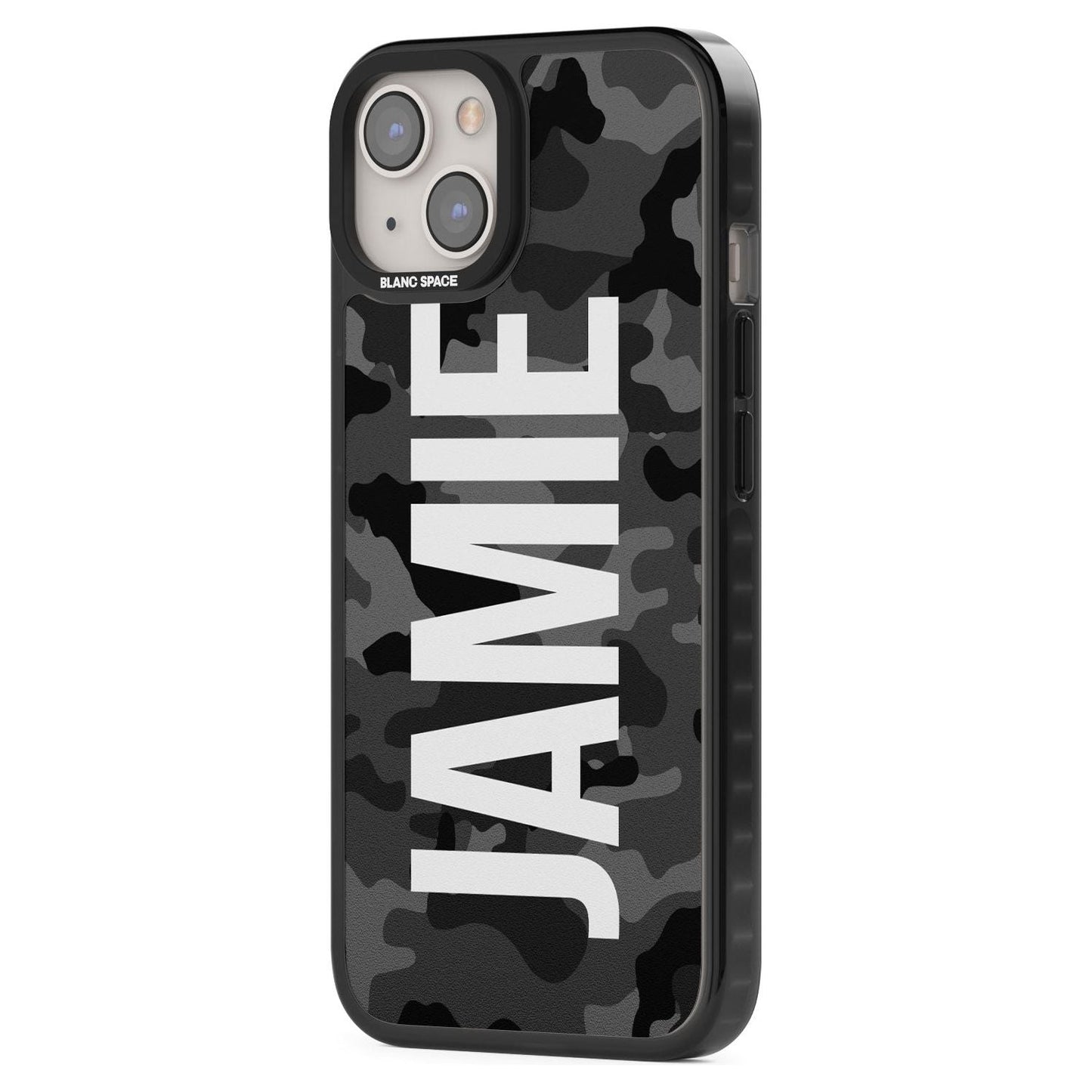 Personalised Black Camo Name Vertical