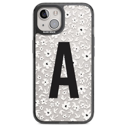 Initiale en gras personnalisée et florale