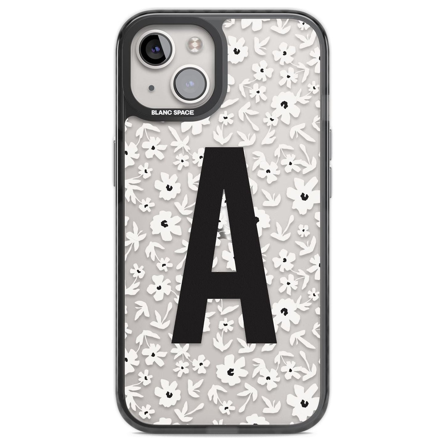 Initiale en gras personnalisée et florale