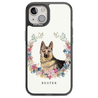 Personalised German Shepherd Floral Portrait