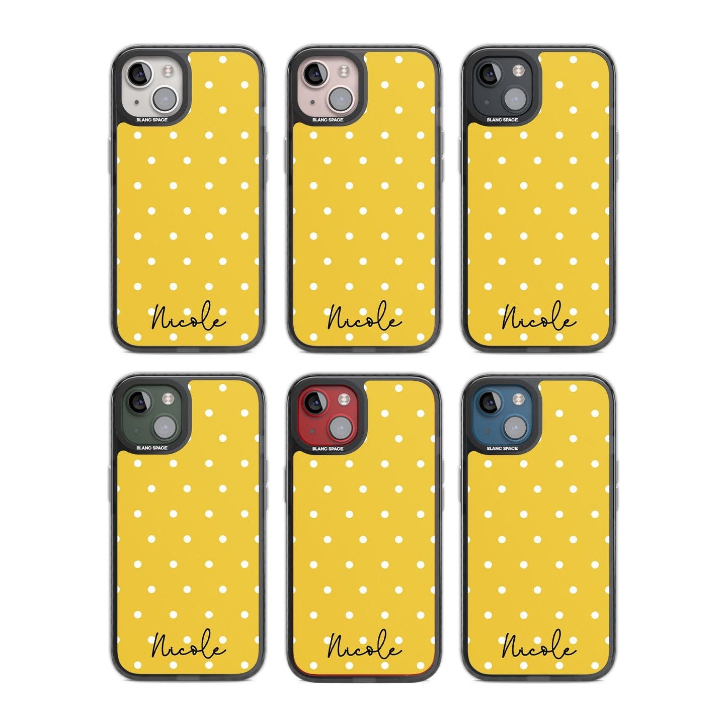 Personalised Yellow Polka Dot
