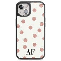 Points et initiales personnalisés en or rose