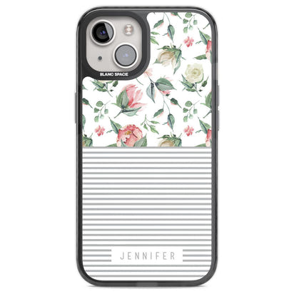 Personalised Light Floral Pattern & Stripes