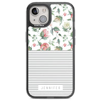Personalised Light Floral Pattern & Stripes