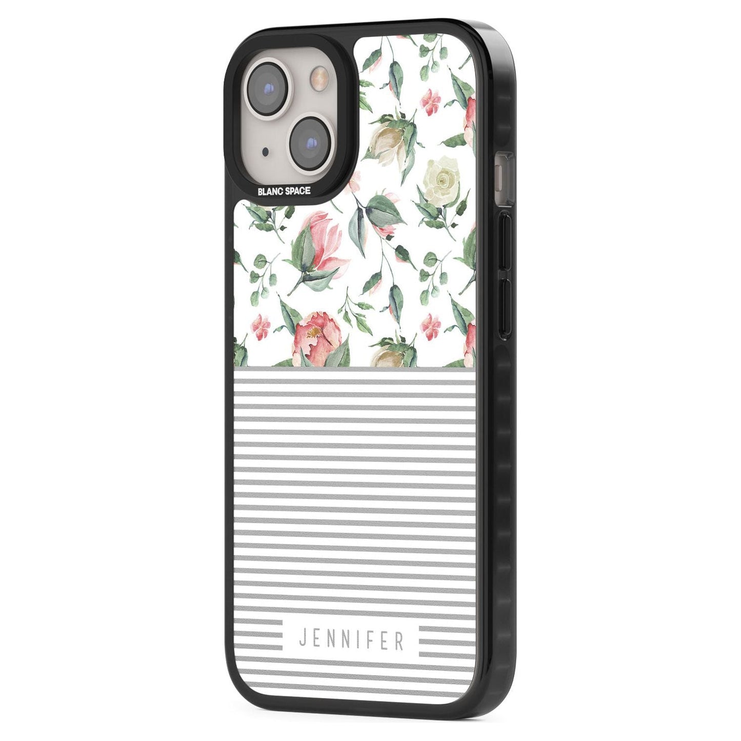 Personalised Light Floral Pattern & Stripes