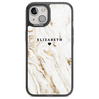 Personalised White & Gold Swirl Marble