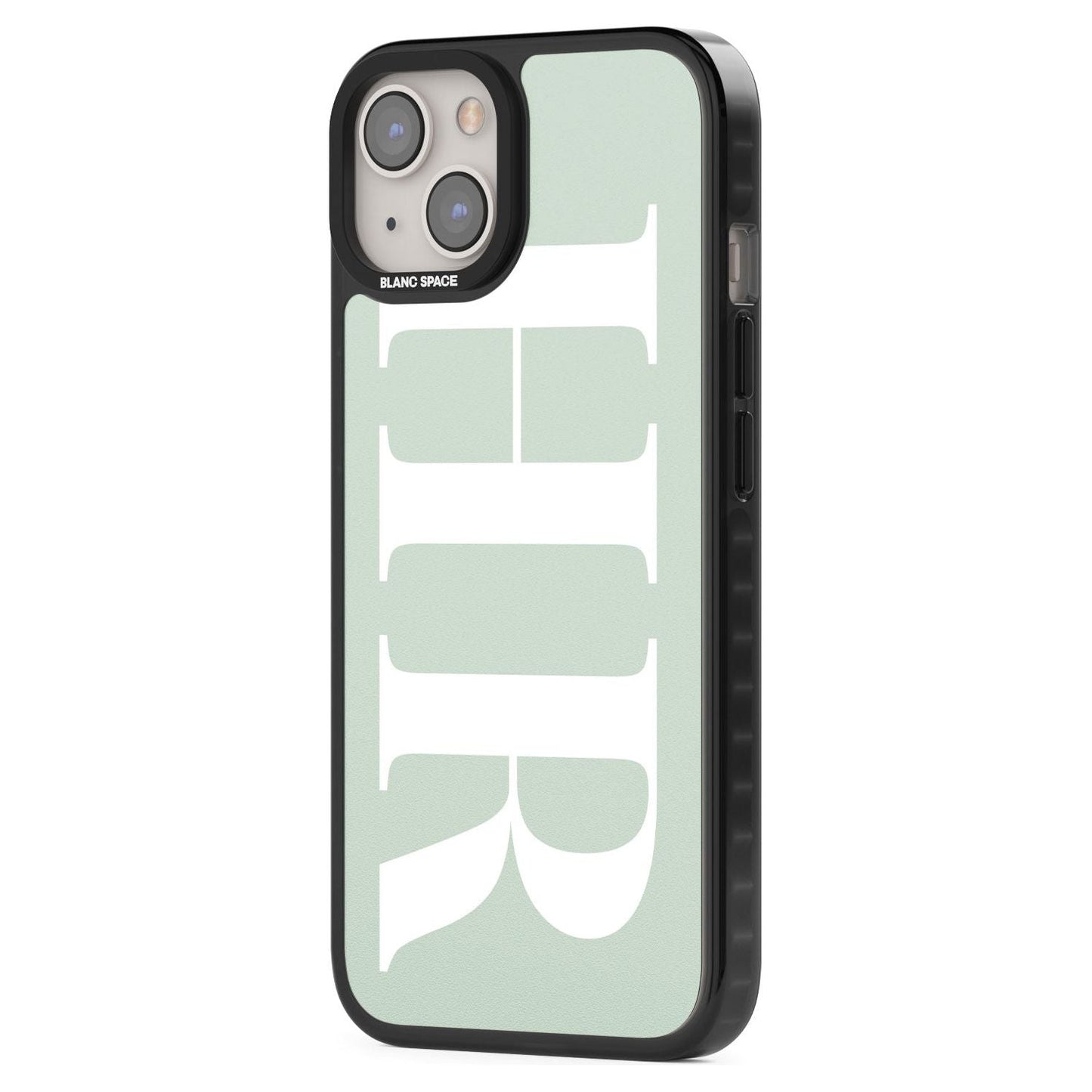 Lettres personnalisées blanches et vert d'eau