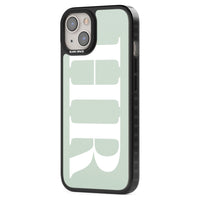 Lettres personnalisées blanches et vert d'eau