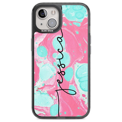 Personalised Turquoise & Pink Marbled
