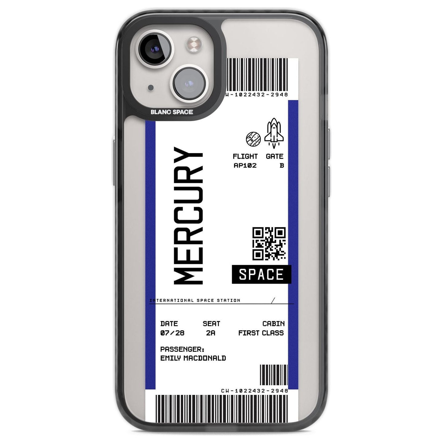 Personalised Mercury Travel Ticket