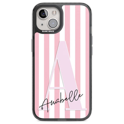 Personalised Pink Stripes & Monogram