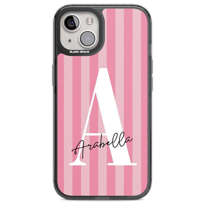 Personalised Pink Stripes Initial