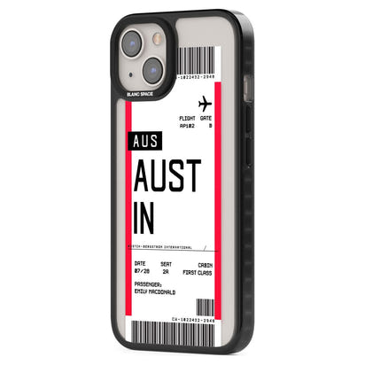 Personalised Austin Boarding Pass
