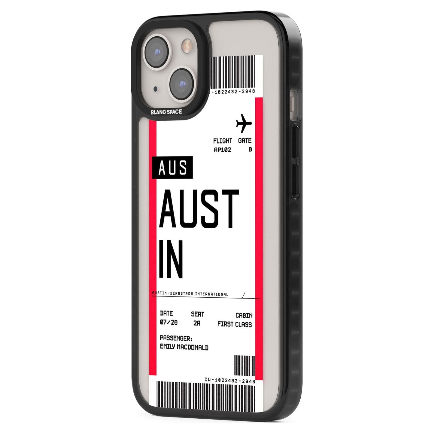 Personalised Austin Boarding Pass