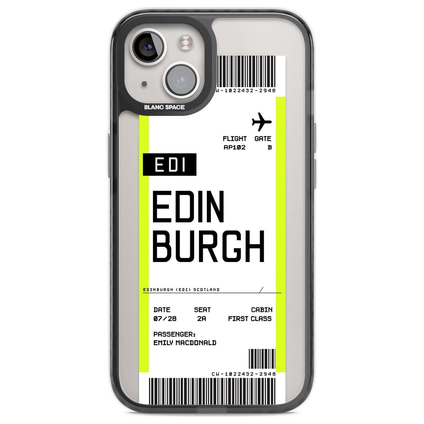 Personalised Edinburgh Boarding Pass