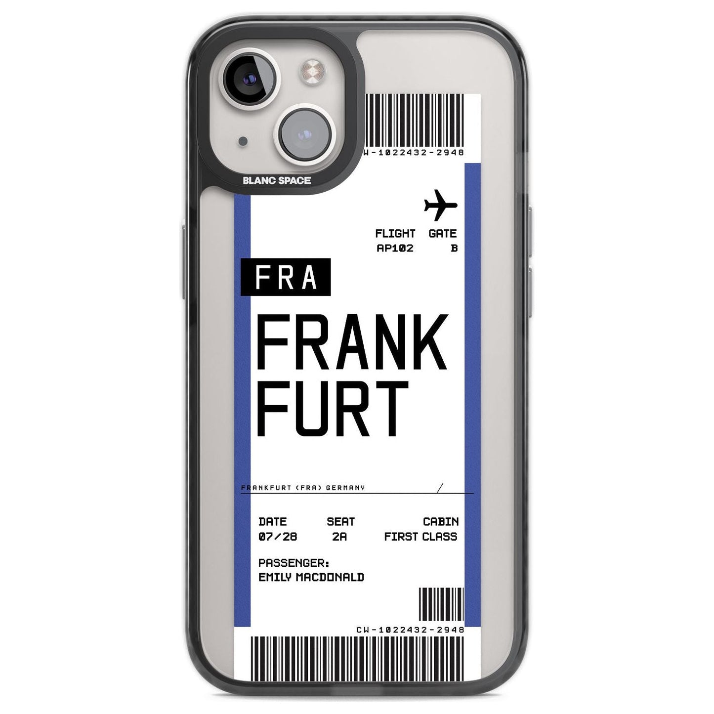 Personalised Frankfurt Boarding Pass