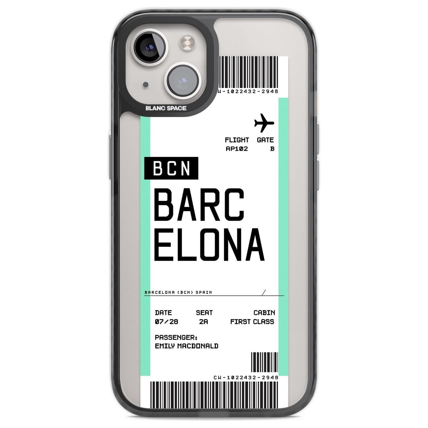 Personalised Barcelona Boarding Pass