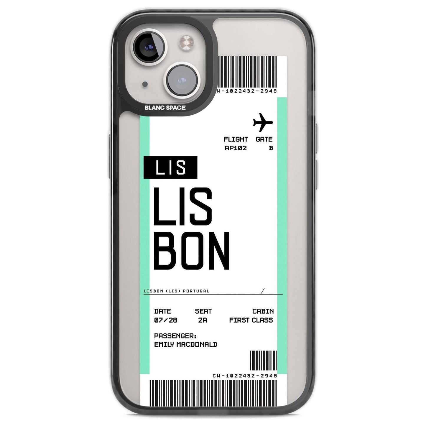 Personalised Lisbon Boarding Pass