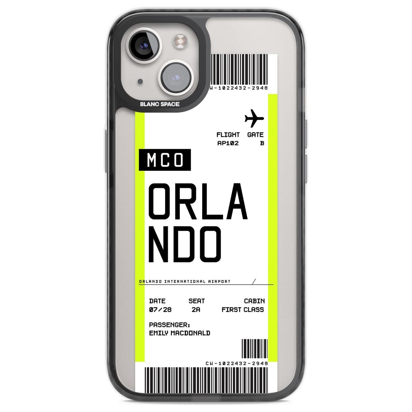 Personalised Orlando Boarding Pass