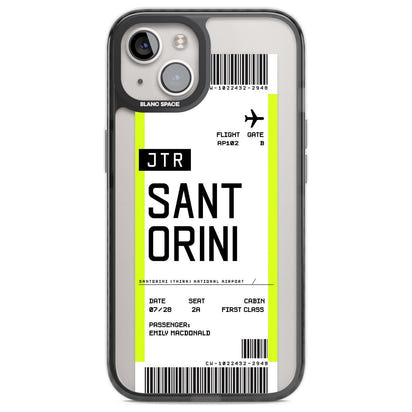 Personalisierte Bordkarte für Santorini