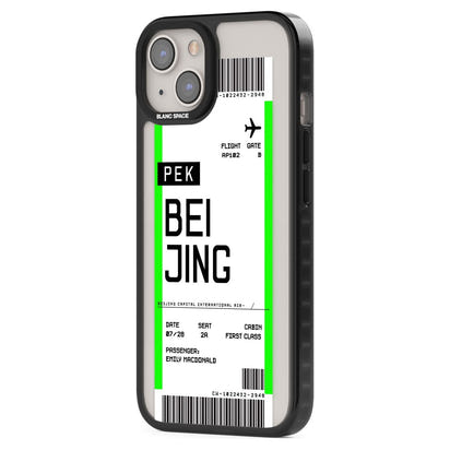 Carte d'embarquement personnalisée pour Pékin