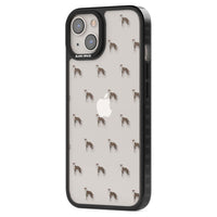 Motif de chien whippet transparent