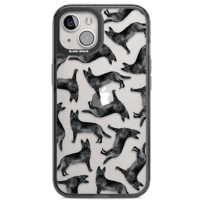 German Shepherd Pattern Black