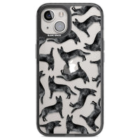 German Shepherd Pattern Black