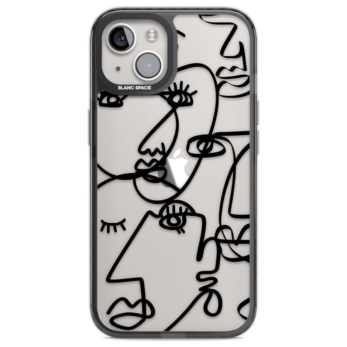 Abstract Line Art Black Clear