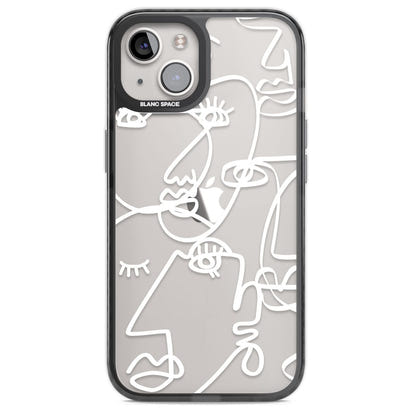 Abstract Line Art White Clear