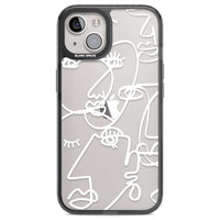 Abstract Line Art White Clear
