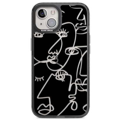 Abstract Line Art Clear Black