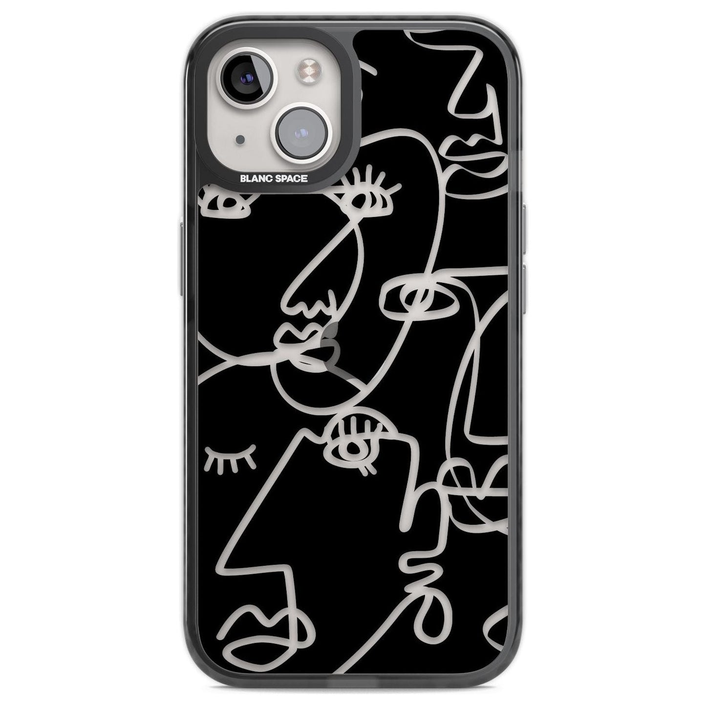 Abstract Line Art Clear Black
