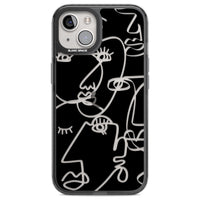 Abstract Line Art Clear Black