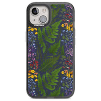 Busy Floral And Fern Design Navy