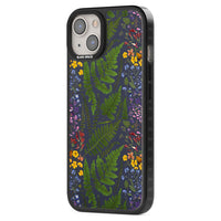 Busy Floral And Fern Design Navy
