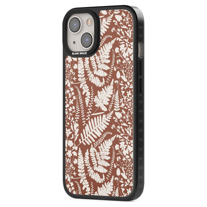 Fleurs sauvages et fougères sur terre cuite