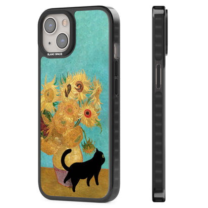 Cat with Van Gogh's Sunflowers