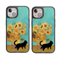 Cat with Van Gogh's Sunflowers