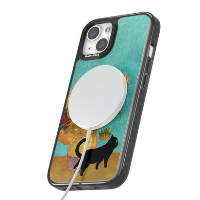 Cat with Van Gogh's Sunflowers