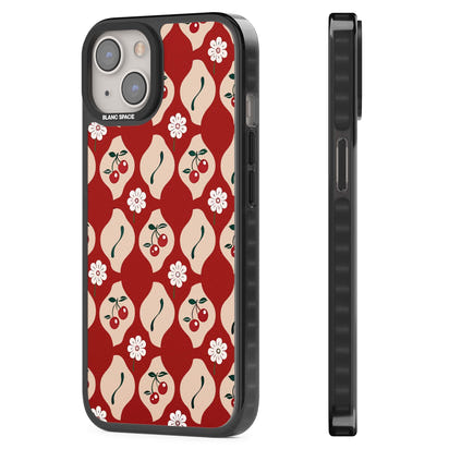 Vintage Cherry Diamond Pattern