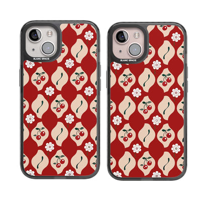 Vintage Cherry Diamond Pattern