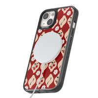 Vintage Cherry Diamond Pattern