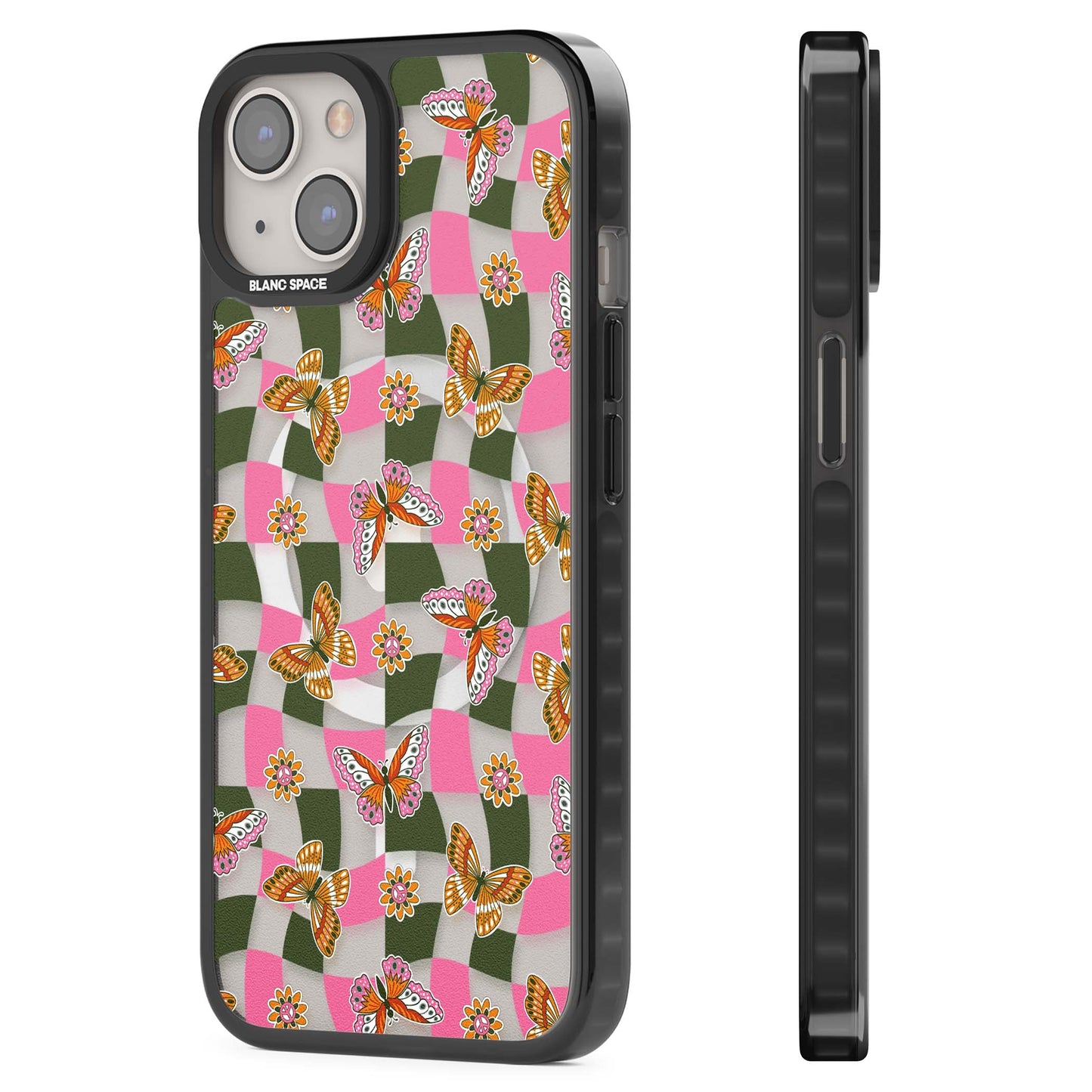 Wavy Butterfly Checked Pattern