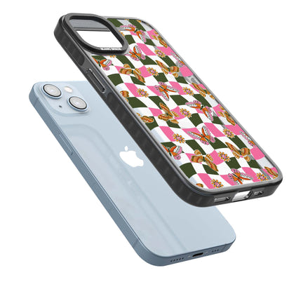 Wavy Butterfly Checked Pattern