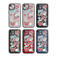 Autocollants Crâne et Fleurs