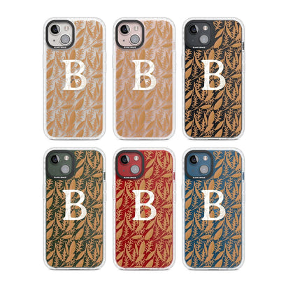 Monogramme personnalisé, motif floral abstrait subtil.