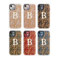 Monogramme personnalisé, motif floral abstrait subtil.